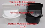 Universal Downspout to Drain Pipe Tile Adapter (Black, 2x3x4)