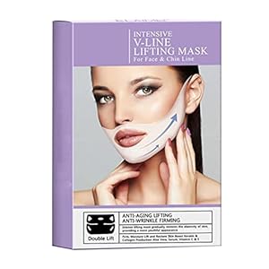 NIDONE 4PCS / Box dubbele kin Mask Perfect V Pull Anti-Wrinkle Aanscherping Mask V Line Pull 4D Masker dubbele kin Puff