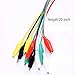 30PCS Alligator Clips Electrical, Eiechip Insulated Alligator Clips with Wires Test Cable Double-Ended Clips, Alligator Clips Insulated Test Cable 5 Colors 30Pieces 20inches(Big/Medium/Small)