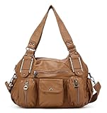 Scarleton Double Zipper Washed Shoulder Bag H1336