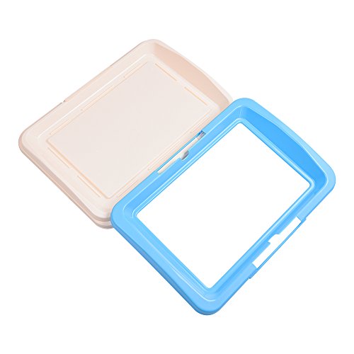 Small Sized Pet Dog Toilet Indoors House Training Tray Urinal Pads for Small Medium Dogs Cats Blue - Thumbnail 3