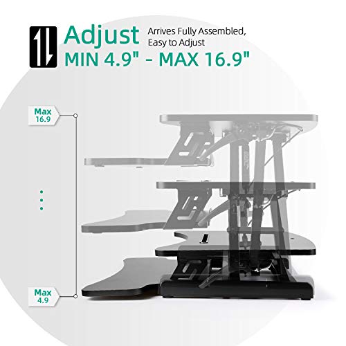 SIMBR Standing Desk Converter 30.2 Inch Computer Desk for Home Office
