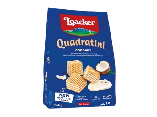LOACKER WAFER QUDRTNI COCONUT 250G, 8.82 OZ