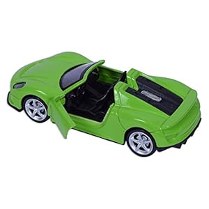 Roadburner 1:36 Scale Custom Cougar Die-Cast Pull Back Car (Green)