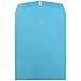 JAM PAPER 10 x 13 Open End Catalog Colored Envelopes with Clasp Closure - Blue Recycled - 10/Pack