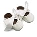 Isbasic Baby Girls Mary Jane Shoes Toddler Soft Sole Anti-Slip Princess Baptism Crib Dress Shoes (0-6 Months, B-White)