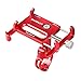 MaxMiles Motorcycle and Bicycle Cell Phone Holder Aluminum Universal Adjustable Phone Mount Smartphone Holder Bike Handlebar Phone Holder for iPhone X 5 6 7 8 Plus Samsung LG (w/Bottom Support red)