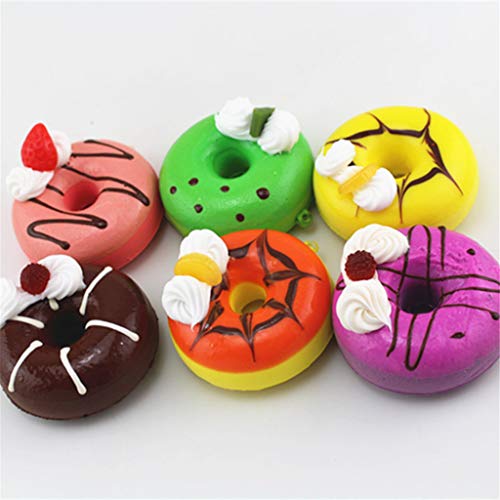 DDLmax Decompression Doll, 6Pcs Soft Colourful Ice Cream Doughnut Scented Slow Rising Toys