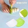 Set of 2 Dough Scrapers Bowl Scraper Plastic Pastry Bread Dough Cutter Flexible Cutter Chopper Home Kitchen Tools…