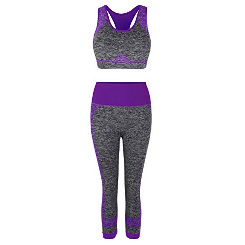Hotiary Mid-Impact Racerback Sports Bra with Pants Yoga Sets Space Dye Colors