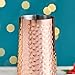VonShef Copper Highball Cocktail Glasses Stainless Steel Hammered Style Set of 2 16oz Copper Tumblers with Gift Box