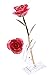 DuraRose Everlasting Long Stem Dark Pink Rose Dipped in 24k Gold with Stand & Card Romantic 'I Love You' Special Occasion Gift for Valentine's Day, Anniversary, Birthday or Mother's Day (Dark Pink)