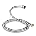 Couradric Handheld Shower Head, 6 Spray Setting High Pressure Shower Head with Brass Swivel Ball Bracket and Extra Long Stainless Steel Hose, Chrome, 5