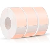 iEager Label Maker Tape, 15mm x 30mm, Pink Sticker Thermal Paper, Household Storage Labels, Self-Adhesive Label Tape, Set of 3