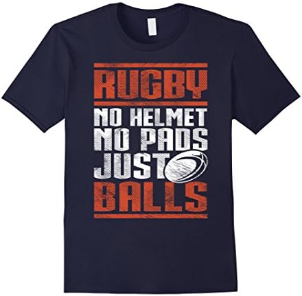 Men's No Pads No Helmet Just Balls Rugby T Shirt XL Navy