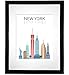 New York Print, New York Art, New York Poster, New York Landmark Print, New York Map, Wall Art, New York Buildings, New York Famous Building, NYC Art, Gift Idea, Unframed, 8x10