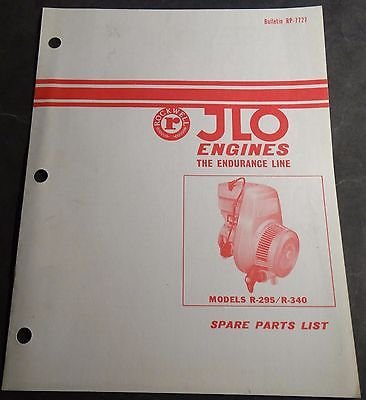 1971 Jlo Engines R 295 R 340 Spare Parts Manual Jp 7727 1 Jlo Amazon Com Books