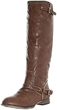 Breckelles Women's OUTLAW-81 Contrast Zipper Casual Riding Boots
