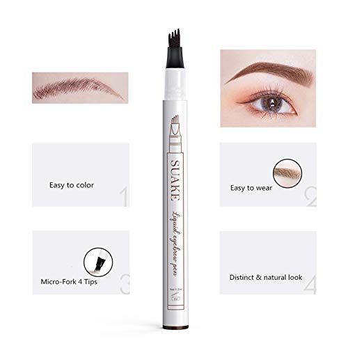 Liquid Eyeliner Pencil and Eyebrow Pen, Waterproof Long-Lasting Eye Liner, Super Slim Gel Eyeliner Makeup, Quick Drying Formula
