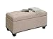 Convenience Concepts 7th Avenue Storage Ottoman, Tan