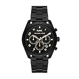 Michael Kors Men's Keaton Quartz Watch with Stainless-Steel-Plated Strap, Black, 22 (Model: MK8684)
