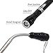 BOGZON Multipurpose Illuminated & Magnetic Pickup/Electric Torch - Metal Flexible Conduit LED Flashlight, Powered By 4 LR44 Button Cells, Black