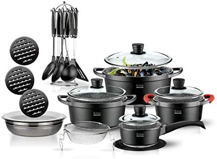 Lufthous Bateria De Cocina 27 Pza Titanio Piedra Sergio Fernandez Amazon Es Hogar