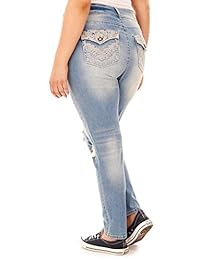 Pantalones vaqueros con diseño de rizos brillantes