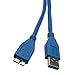 Micro USB 3.0 Cable, Blue, Type A Male to Micro-B Male, 6 foot - Durable Micro Sync Extension Scanner M/F Connector Braided Mobile Charging Wire