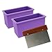 Tomnk 2pcs 24oz Rectangular Cavity Silicone Soap Mold Loaf with Soap Cake Cutter Cutting Tool
