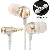 Comfortable Earbuds in ear headphone Yinyoo MEMT X5 Ergonomic comfort Fit Wire Gold in Ear monitor Earphone with Microphone for Sleep/sport/workout/travel/running,gift packing ( gold )