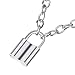 Yaomiao 2 Pack Y Lock Pendant Necklace Simple Chain Necklace Lock Chain Jewelry Long Multilayer Chain Women Girls Gift (Silver Style 1)