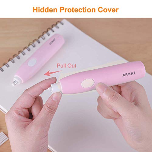 Electric Erasers, Electric Eraser with 140 Refills, Battery Operated Eraser, Electric Eraser Kit for Artists, Art Pencils, Drawing, Painting, Sketching, Drafting, Arts and Crafts-Pink - Thumbnail 5