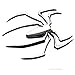 Silver Chrome Spider Spiderman Decal Car Auto Body Window Sticker Emblem Badge