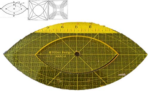 NgoSew Quilting Template Ruler 5mm Nesting Arcs for Long Arm, High Shank Machines