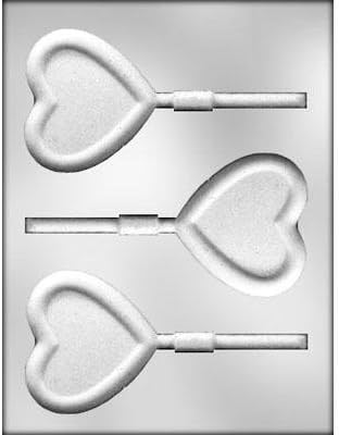 Heart with Border Chocolate Lollipop Mould 3 on 1