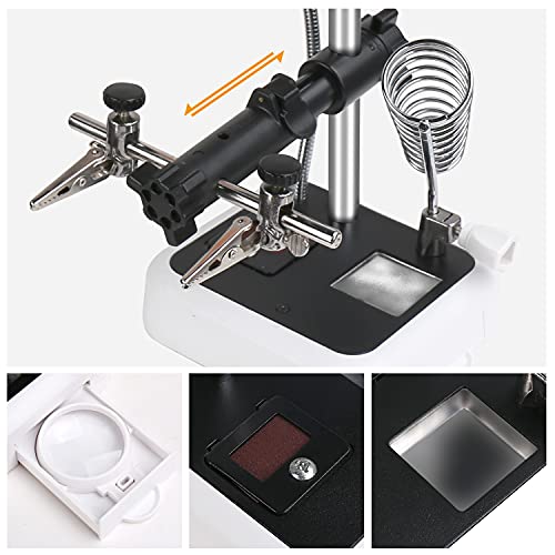 AZFUNN Helping Hand Soldering Station with 3.5X Magnifier LED Light