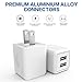 Charger, Taymanso Dual Port Travel Wall Power Adapter 2.1A 12W with Nylon Braided Micro USB Cable[2-Pack] 6feet USB Data Charge Sync Cable for Samsung, Huawei and More Android Devices