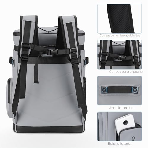 Hulongo Nevera Bolsa Impermeable Grande Térmica Isotérmica Aislada a Prueba de Fugas para Camping, Playa, Pesca, Picnic, Viajes, Exteriores