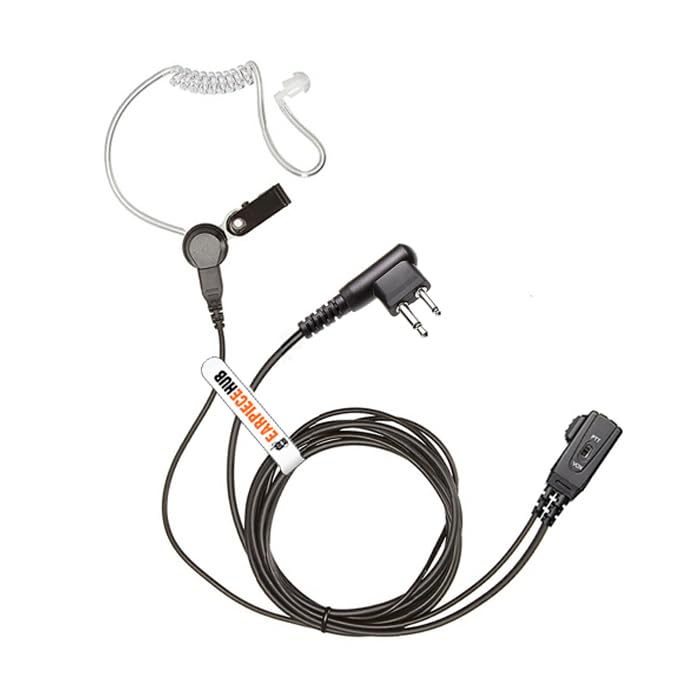 PTT-VOX Earpiece Headset for 2 Pin MOTOROLA Radio CP040 GP300 DP1400