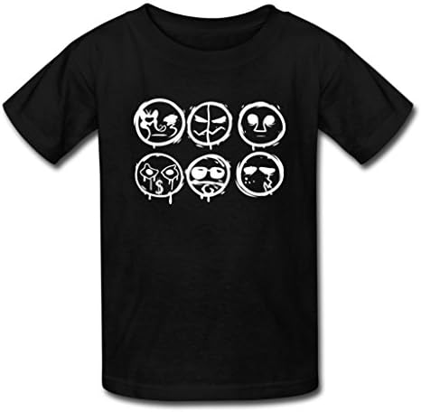 BOLALA Custom Men's Hollywood Undead Mask Pattern T-shirt Tshirt Black XXXL