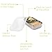 U Konserve - Divided Rectangle, Stainless Steel with Removable Dividers, Multiple Containers in One, Ideal for Lunches, Picnics and Travel, Dishwasher Safe (Stainless/Clear)