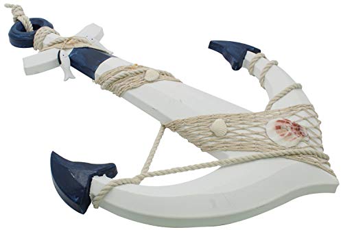 Royal Brands 26" Wooden Nautical Beach Boat Anchor Wall Hanging Decorative Wood Ornament Plaque