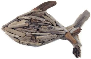 Hawaiian Fish Small 16” L x 13” W Driftwood Decorative Coastal Wall Hanging