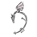 Lavany Women's Metal Dragon Bite Ear Cuff Wrap Earring Gothic Punk Temptation Earrings Jewelry (Silver)