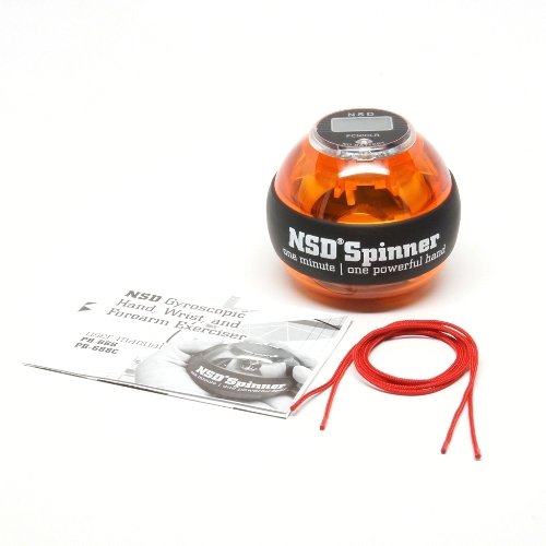 NSD Power Gyroscopic Winners Spinner for Strengthening Hands, Wrists and Forearms with Battery-Free LCD Counter, Amber - Thumbnail 7
