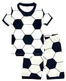 Boys Pajamas Football Short Sleeve Children Clothes Kids Sleepwear