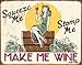 Make Me Wine Tin Sign 16 x 13in