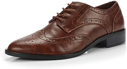 FOOTSELF DUNION Berry Women's Classic Comfortable Perforated Brogue Low Heels Casual Oxford Daily Shoe
