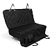 Dog Car Seat Covers Pet Back Seat Cover for Dogs - Waterproof, Scratch Proof, Nonslip, Hammock Convertible, Pockets, Side Flaps, Black Backseat Cover for Cars, Trucks, SUV